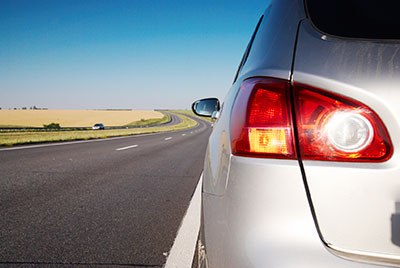 image of car pulled over after accident