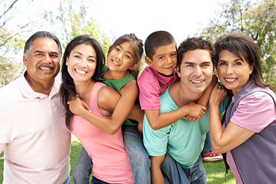 image of family gathering