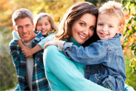 image of family out in nature