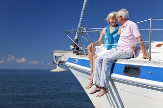 older couple on boat