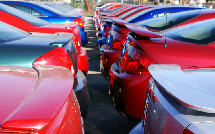 image of cars on a car lot